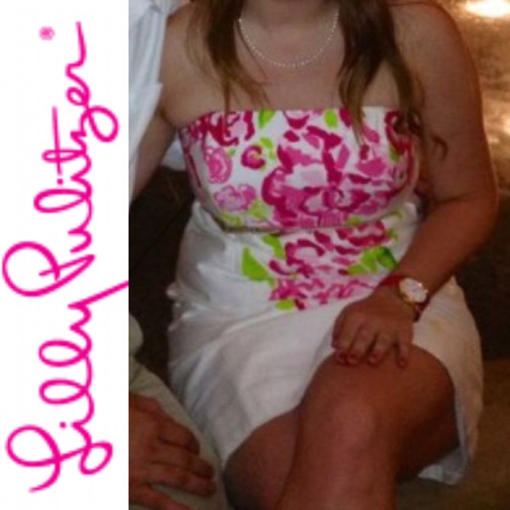 💕🌷Strapless Lilly Pulitzer Dress🌷💕 - Picture 1 of 4