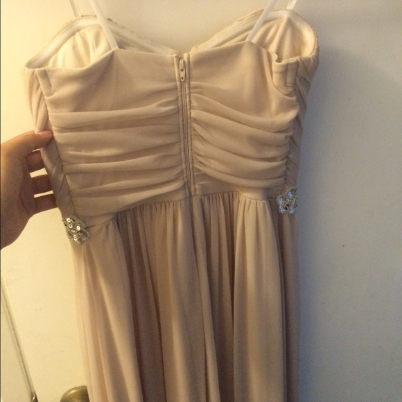 SUPER CUTE TAN PROM DRESS - Picture 2 of 3