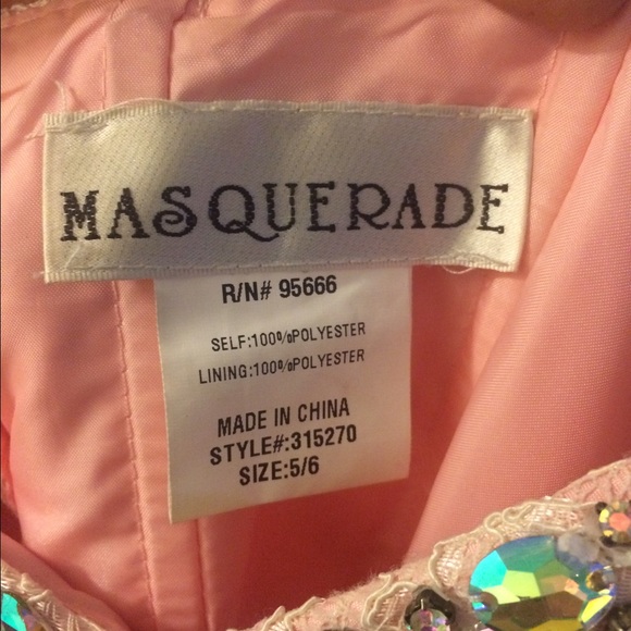 Pink Masquerade Prom Dress - Picture 3 of 4