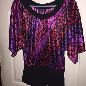 Leopard silk top