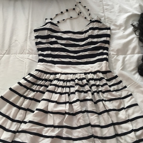 White and blue dress