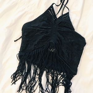 Free People Bella Coachella Halter Crop Top Free People Bella Coachella Halter Crop Top