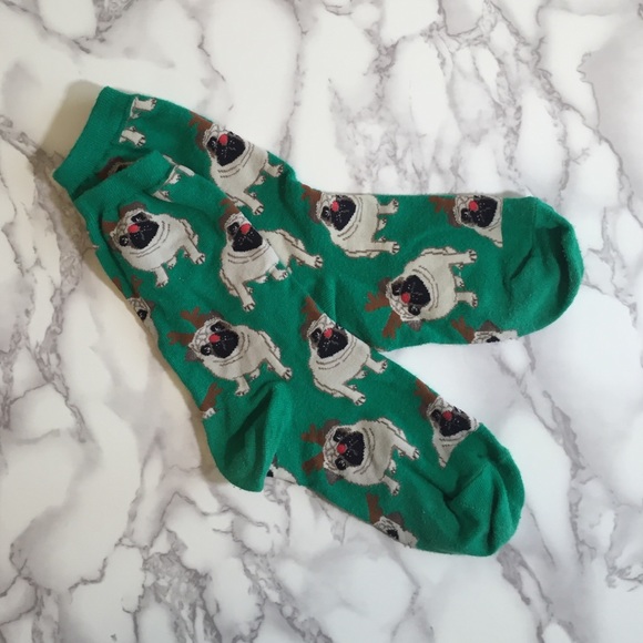Holiday Pug Socks