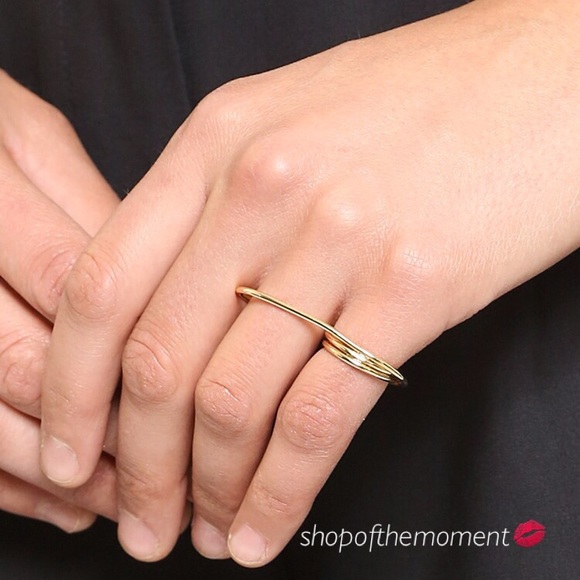 💰Jules Smith ♛ Safety Pin 2 Finger Knuckle Ring ♛ - Picture 6 of 8