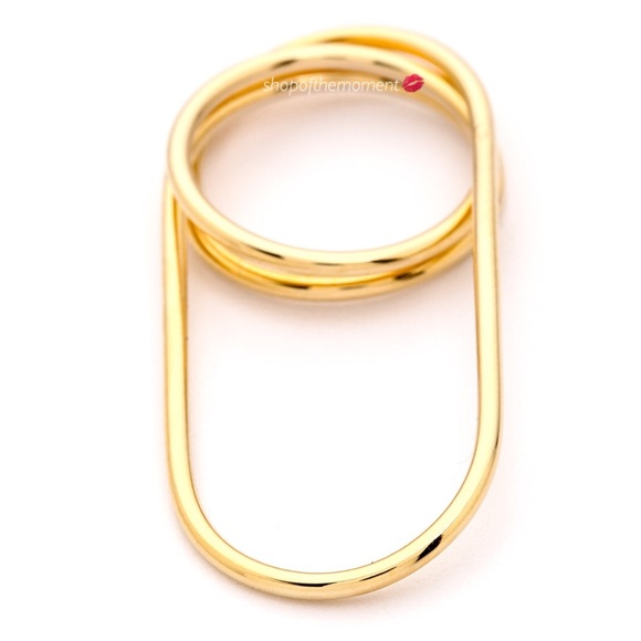 💰Jules Smith ♛ Safety Pin 2 Finger Knuckle Ring ♛ - Picture 7 of 8