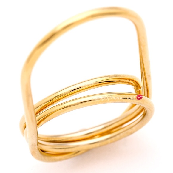 💰Jules Smith ♛ Safety Pin 2 Finger Knuckle Ring ♛ - Picture 8 of 8