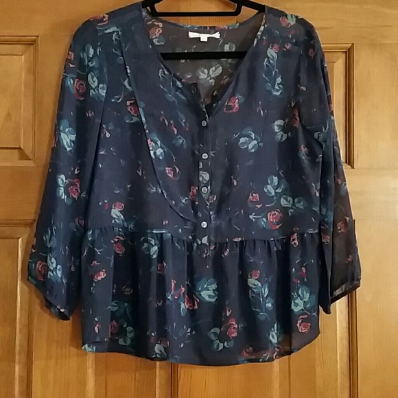 Madewell Floral Print Blouse