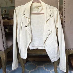 Urban outfitters Size M Ivory cotton Moto jacket