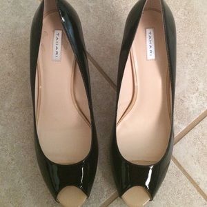 Tahari Black 2 inch Heels with open toe