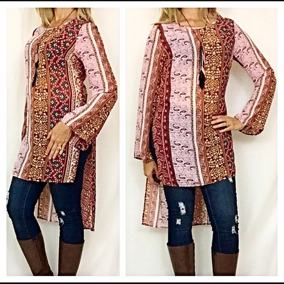 Chic Asymmetrical Boho Tunic S - Picture 2 of 4