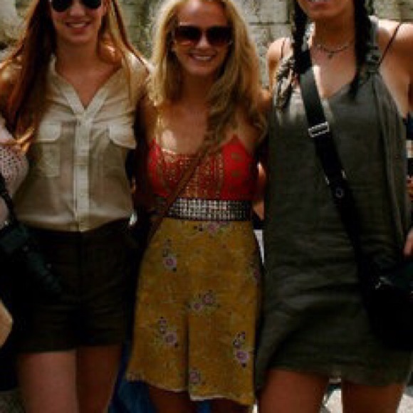 Free People yellow embellished sundress