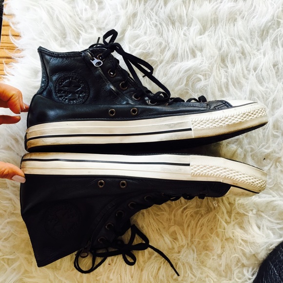 🐝SOLD🐝Converse Leather All Stars Double Zip - Picture 2 of 4