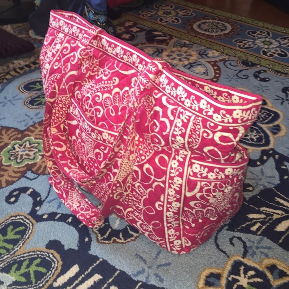 Vera Bradley Get Carried Away Tote Pink Ribbons - Picture 2 of 4