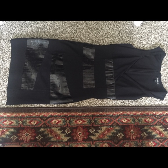 Bebe black mini striped dress - formal size 2