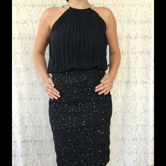 Black Sequined Formal Dress NWT