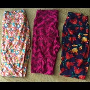 3 LuLaRoe OS leggings