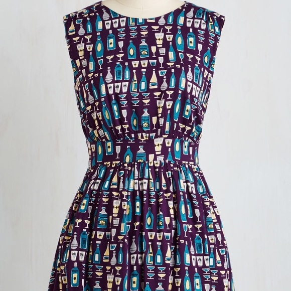 Emily and Fin Purple A-line sleeveless dress