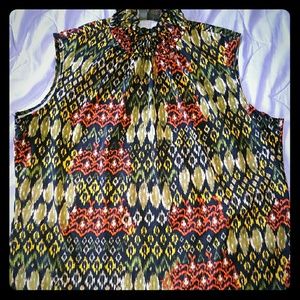 Sleeveless mock neck top XL