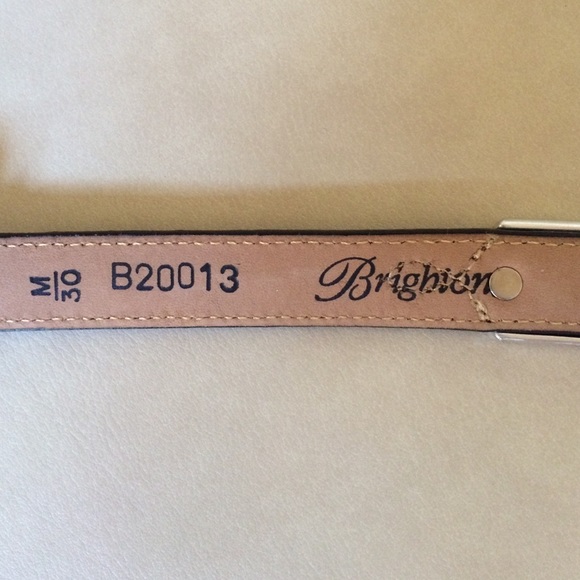 SOLD!  Brighton Black Leather Belt - medium - Picture 4 of 4