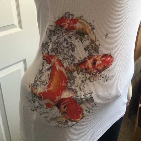 New Eco-centric 1x1 rib tank w/koi print. - Picture 2 of 4