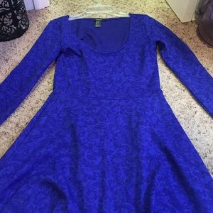 Royal blue, Long Sleeve Dress