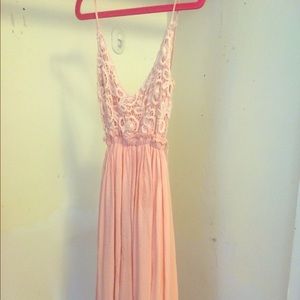 Beautiful Crochet Backless Maxi