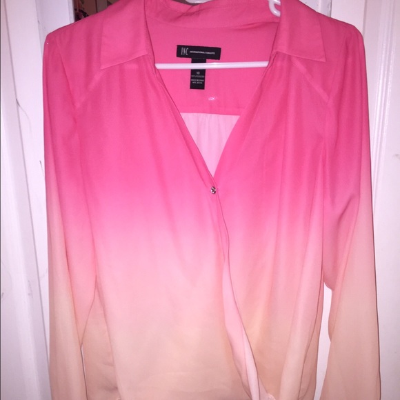 Pink ombré dress shirt