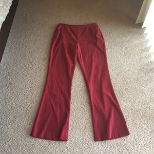 Vintage red flare trousers