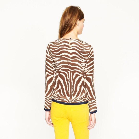 Jcrew brown zebra top - Picture 4 of 4