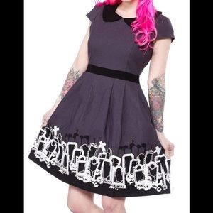 Sourpuss Grave Digger Short Sleeved Dress