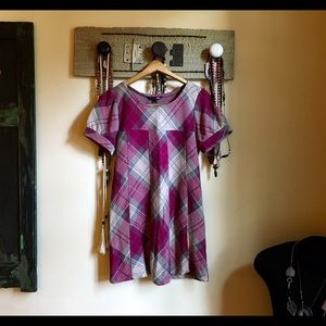 FREE grey leggings, H&M fall sweater-dress, medium