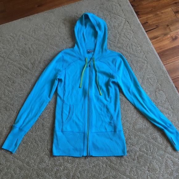 Eddi Bauer- Blue Knit Fitness Hoodie