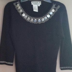 Black Sweater With Bling Size Medium