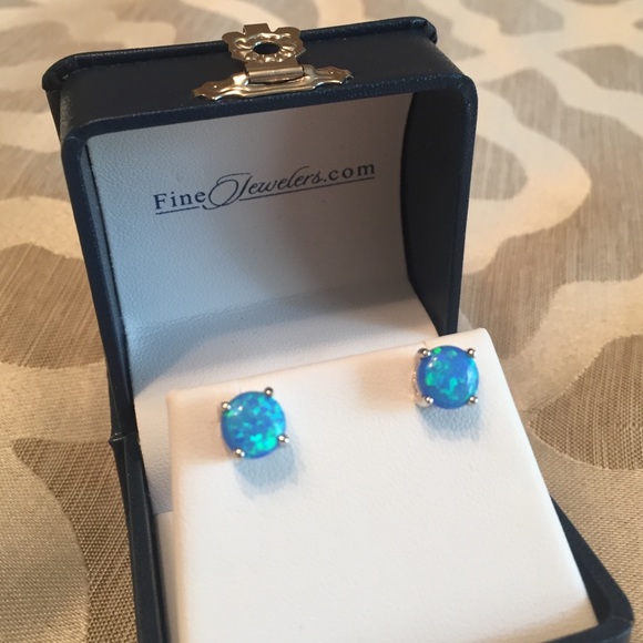 Blue Opal Earrings