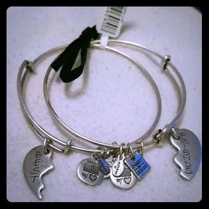 Alex and ani Best Friends silver bracelet set NWT
