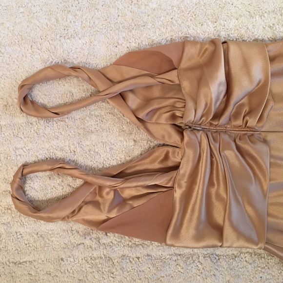 ABS gold silk dress - Picture 3 of 3