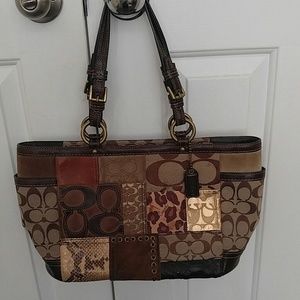 Coach patchwork shoulder bag