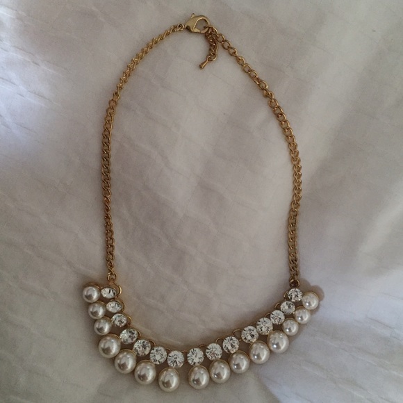 J. Crew Jewelry - Pearl and diamond statement necklace