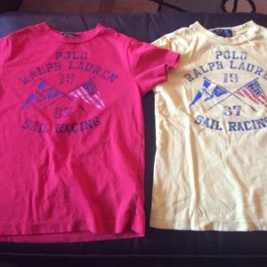 2 Boys Polo Ralph Lauren T-Shirts-Sold as a pair.