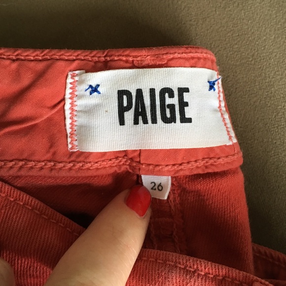 🚫SOLD on Ⓜ️🚫 Paige Denim Jeans Red - Picture 2 of 4