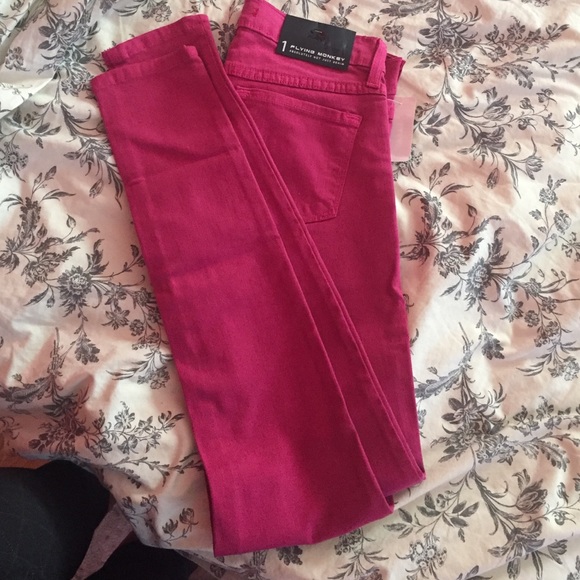 Flying monkey skinny jeans