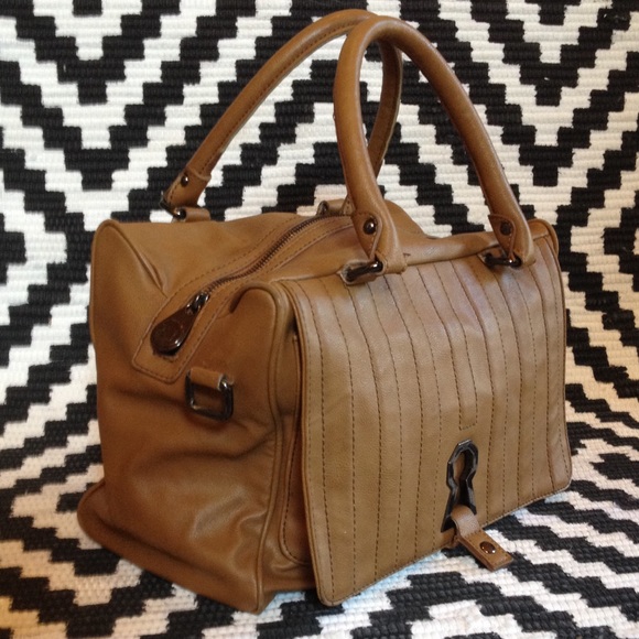 Caramel Colored Faux Leather Purse