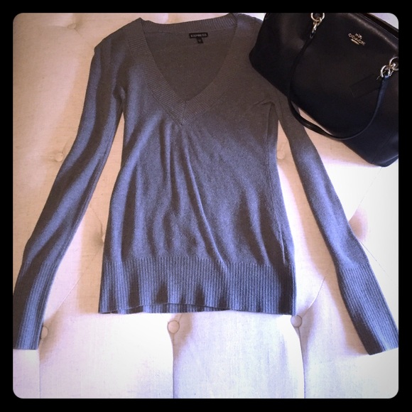Express gray sweater