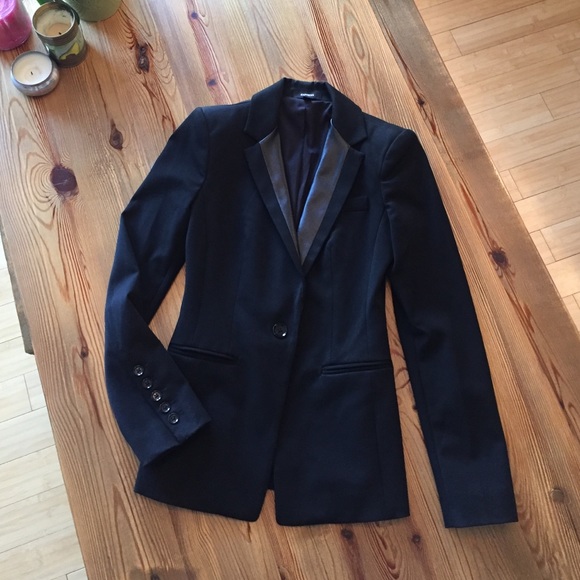 Express Jackets & Blazers - Express Faux Leather Blazer