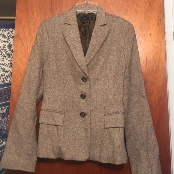 Banana Republic Brown tweed, classic suit style blazer - Picture 1 of 4
