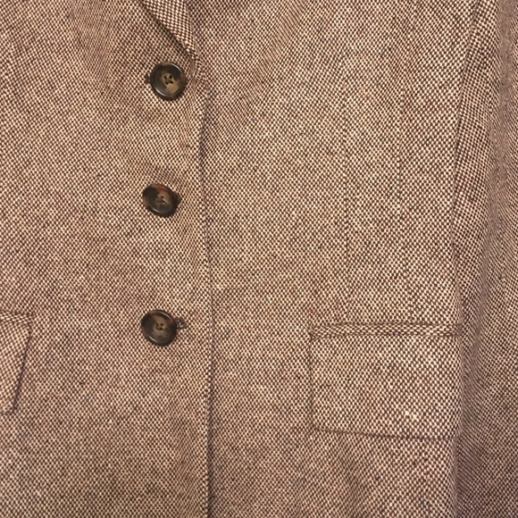 Banana Republic Brown tweed, classic suit style blazer - Picture 2 of 4
