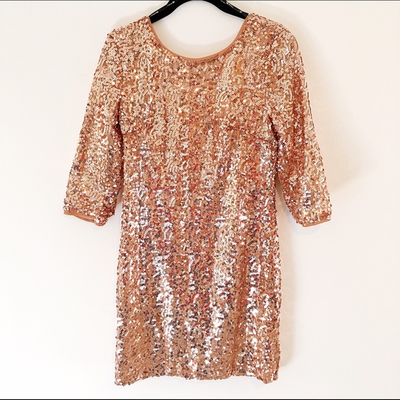 Gold Sequin Mini Dress