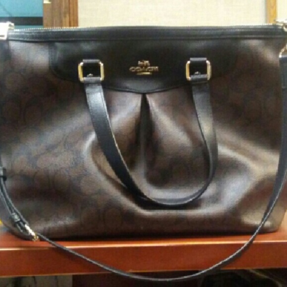 Leather Coach Tote