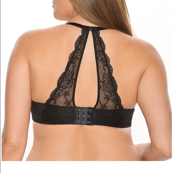 Lane Bryant lace black racer back