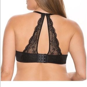Lane Bryant lace black racer back